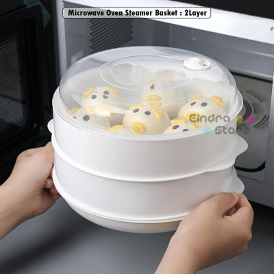 Microwave Oven Steamer Basket : 2Layer